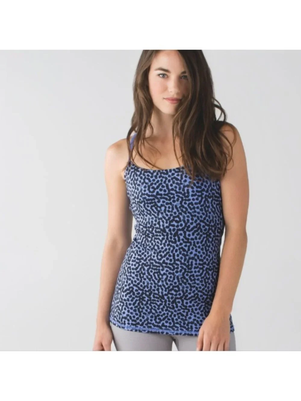 Lululemon Dancing Warrior Tank Ace Spot Lullaby Black / Lullaby